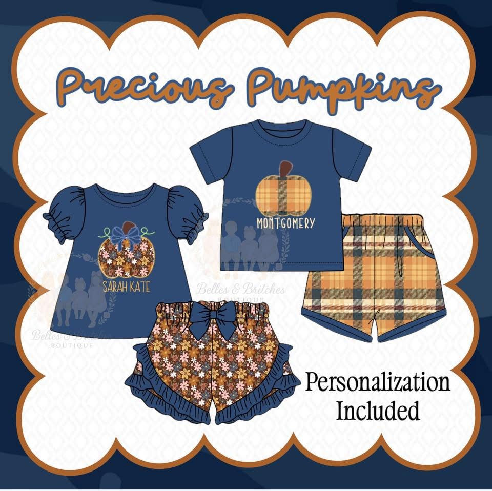 Precious Pumpkins Fall Short Set