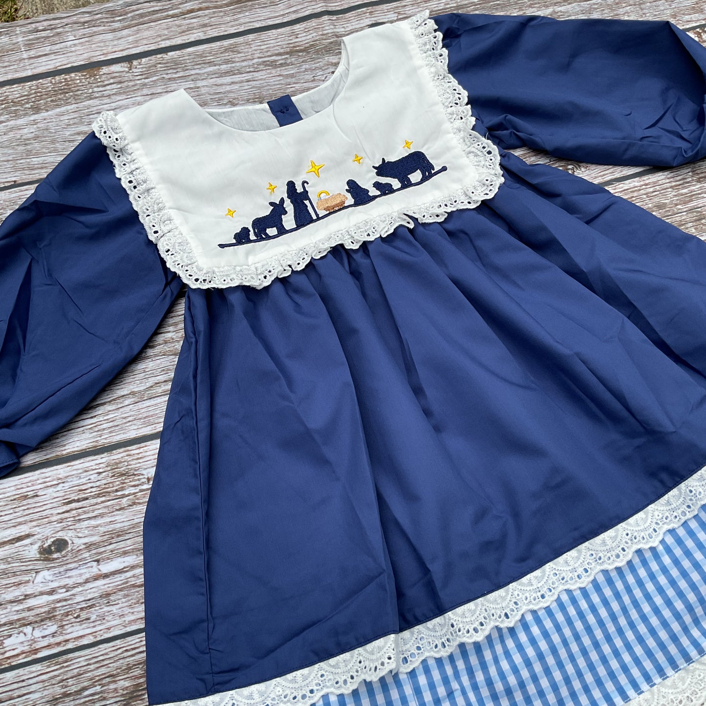 O Holy Night Girls Nativity Dress & Bloomer Set