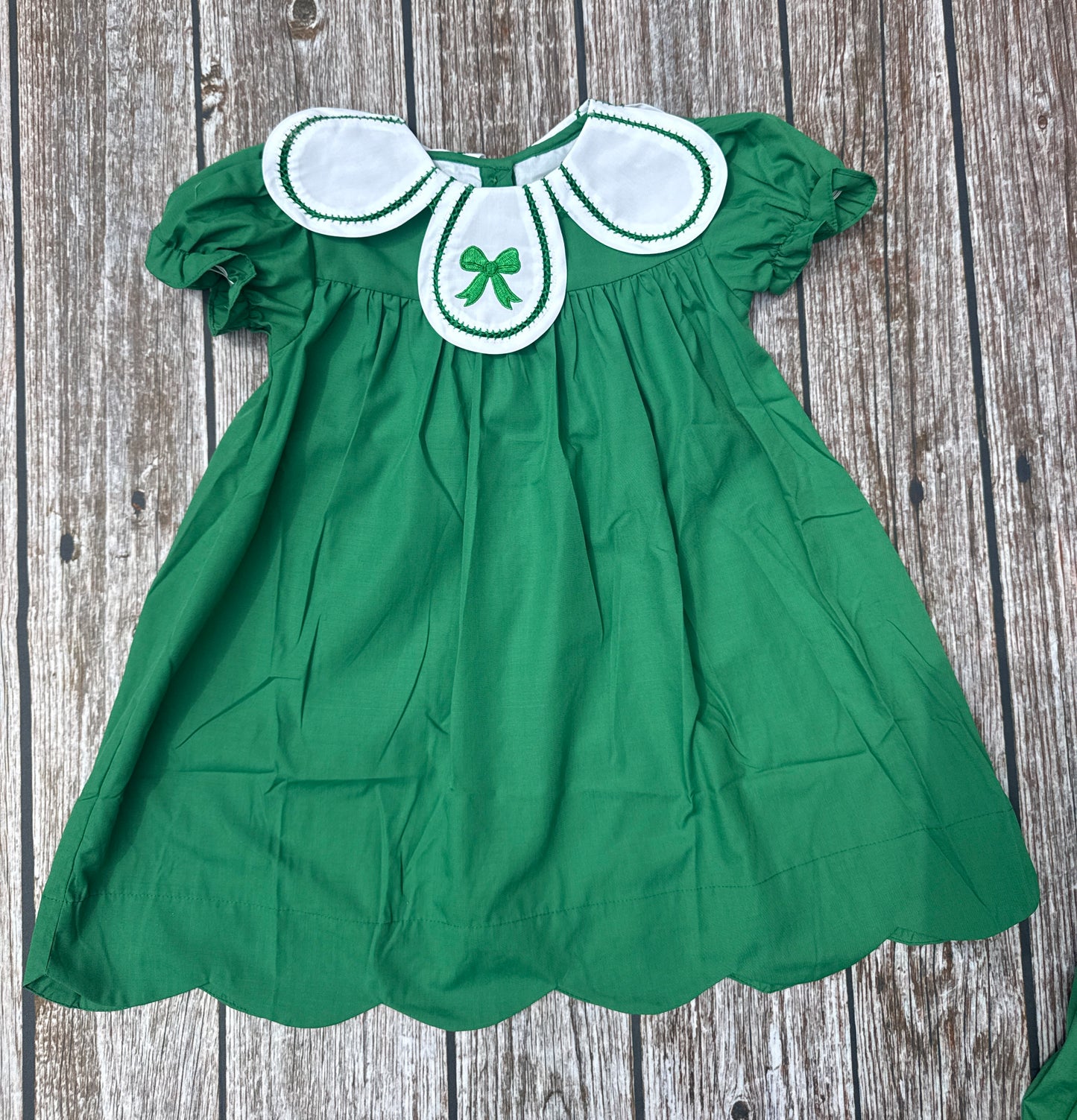 Sarah Kate’s Petals Green Dress & Bubble