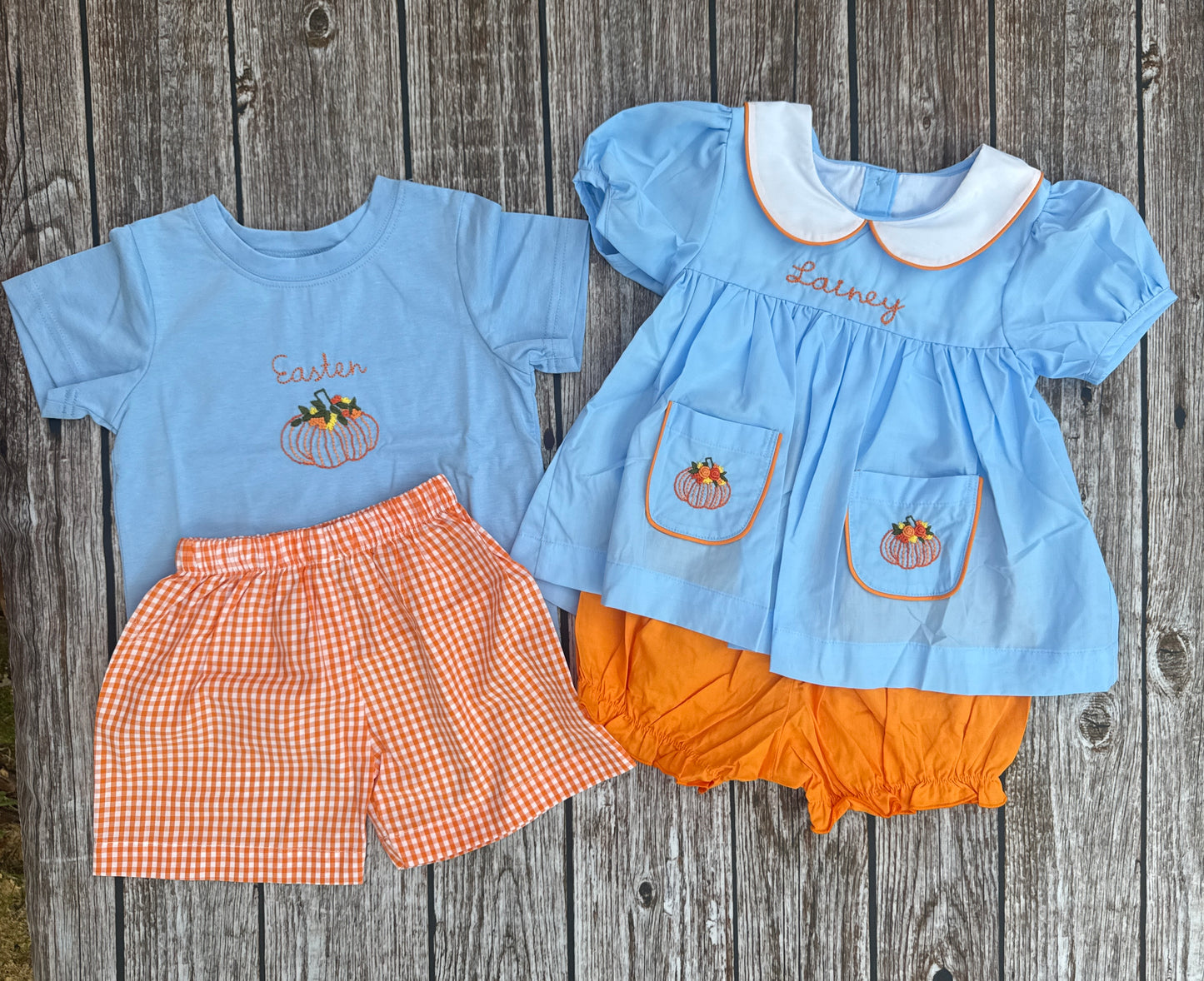 Mama’s Pumpkin Collection – Boy & Girl Sibling Matching Outfits