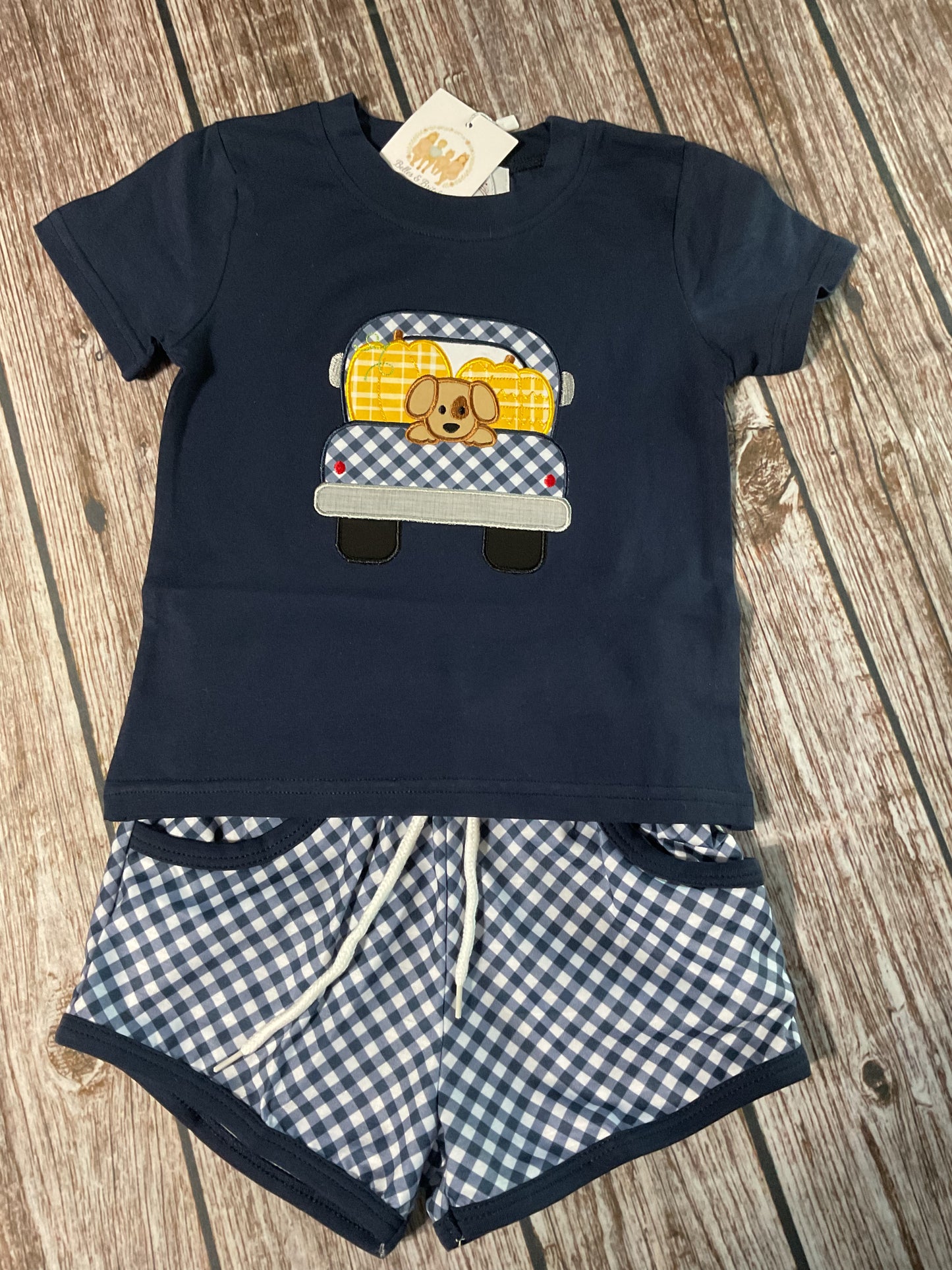 Pup in the Pumpkin Patch Boy Short Set