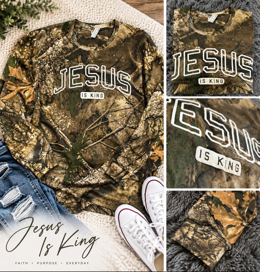 Jesus Is King Camo Tee