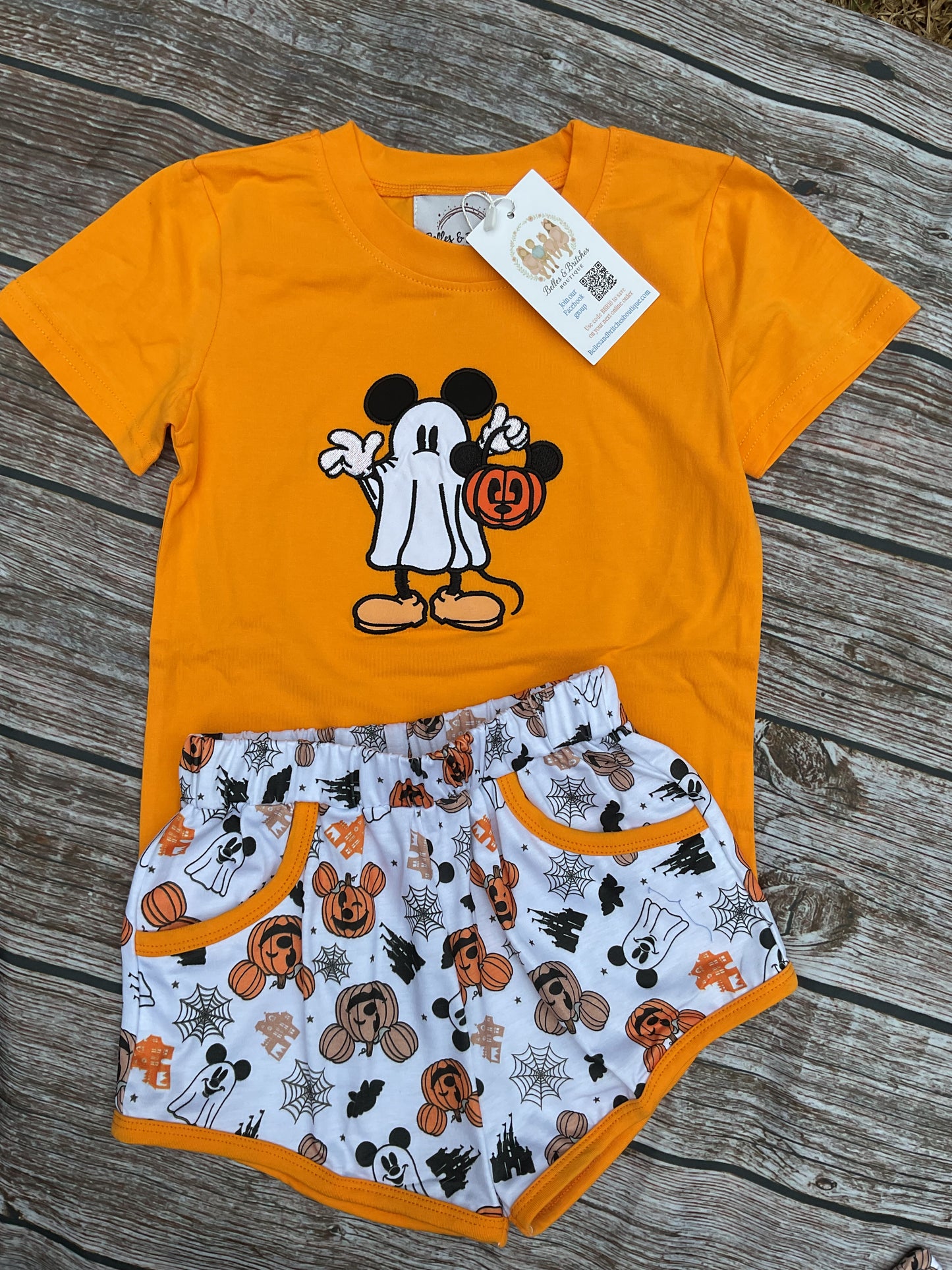 Boo Bash Crew Halloween Sibling Match Short Sets