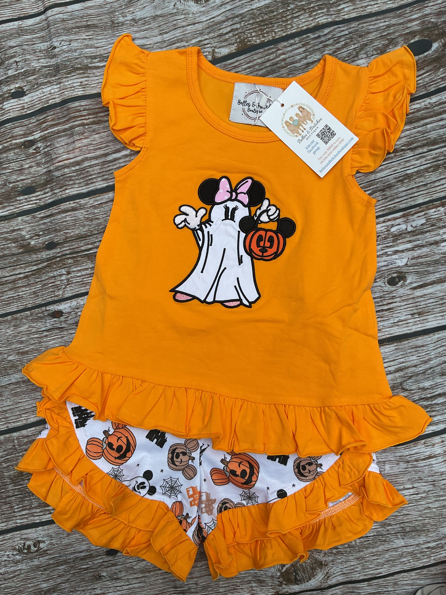 Boo Bash Crew Halloween Sibling Match Short Sets