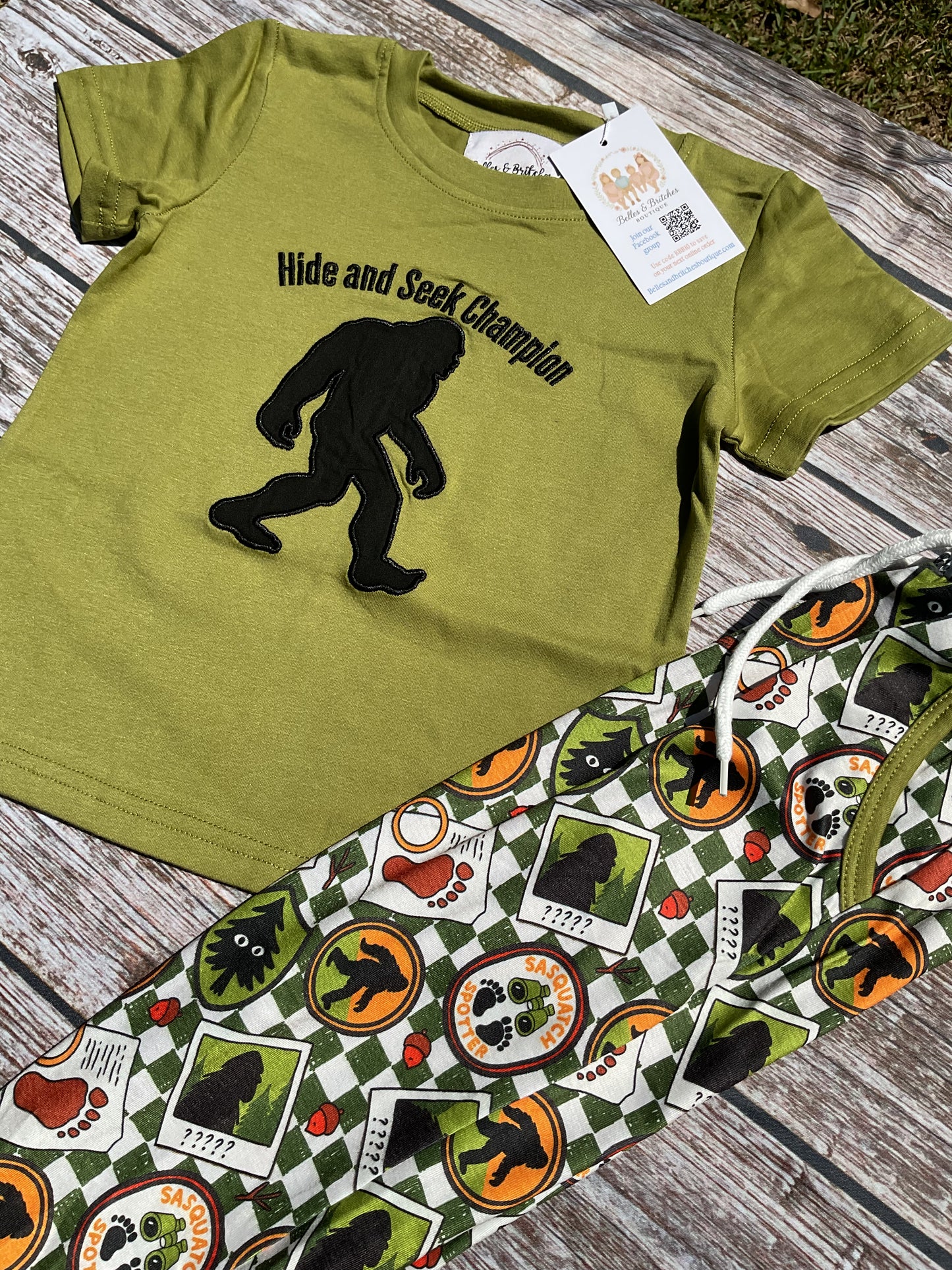 Bigfoot Buddies Boys Hide & Seek Champion Pant Set