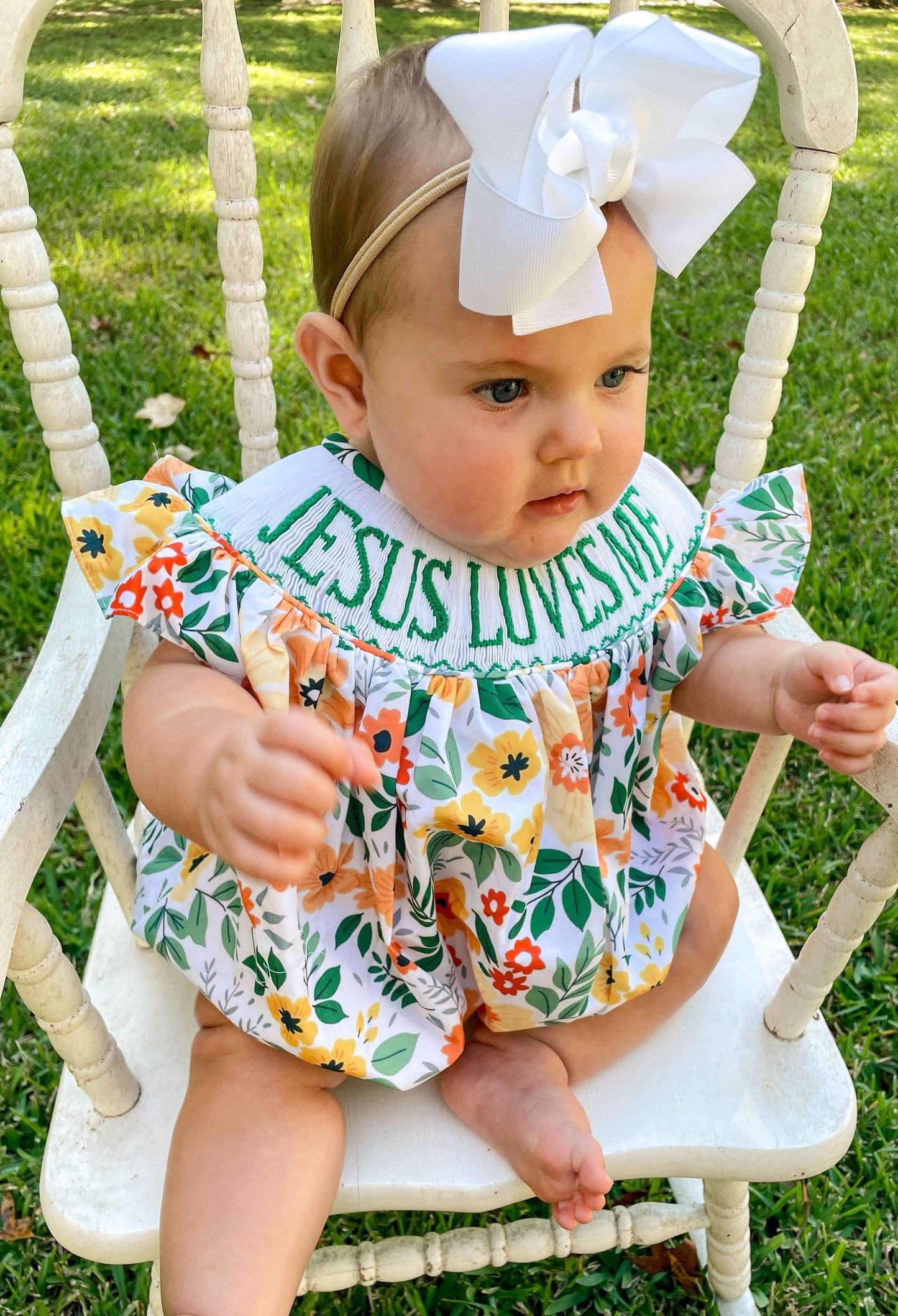 Jesus Loves Me Hand Smock Fall