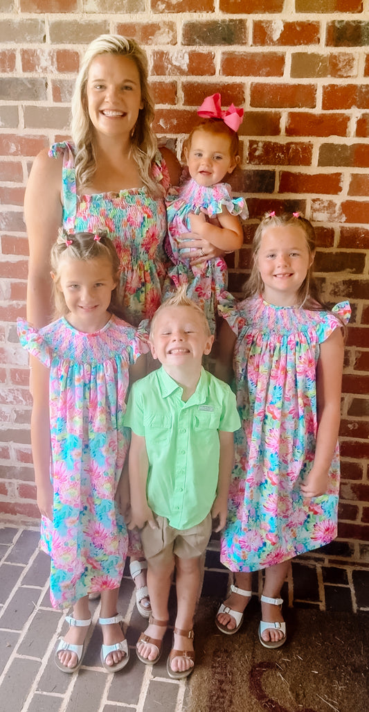 Floral Delight Smock Mommy & Me