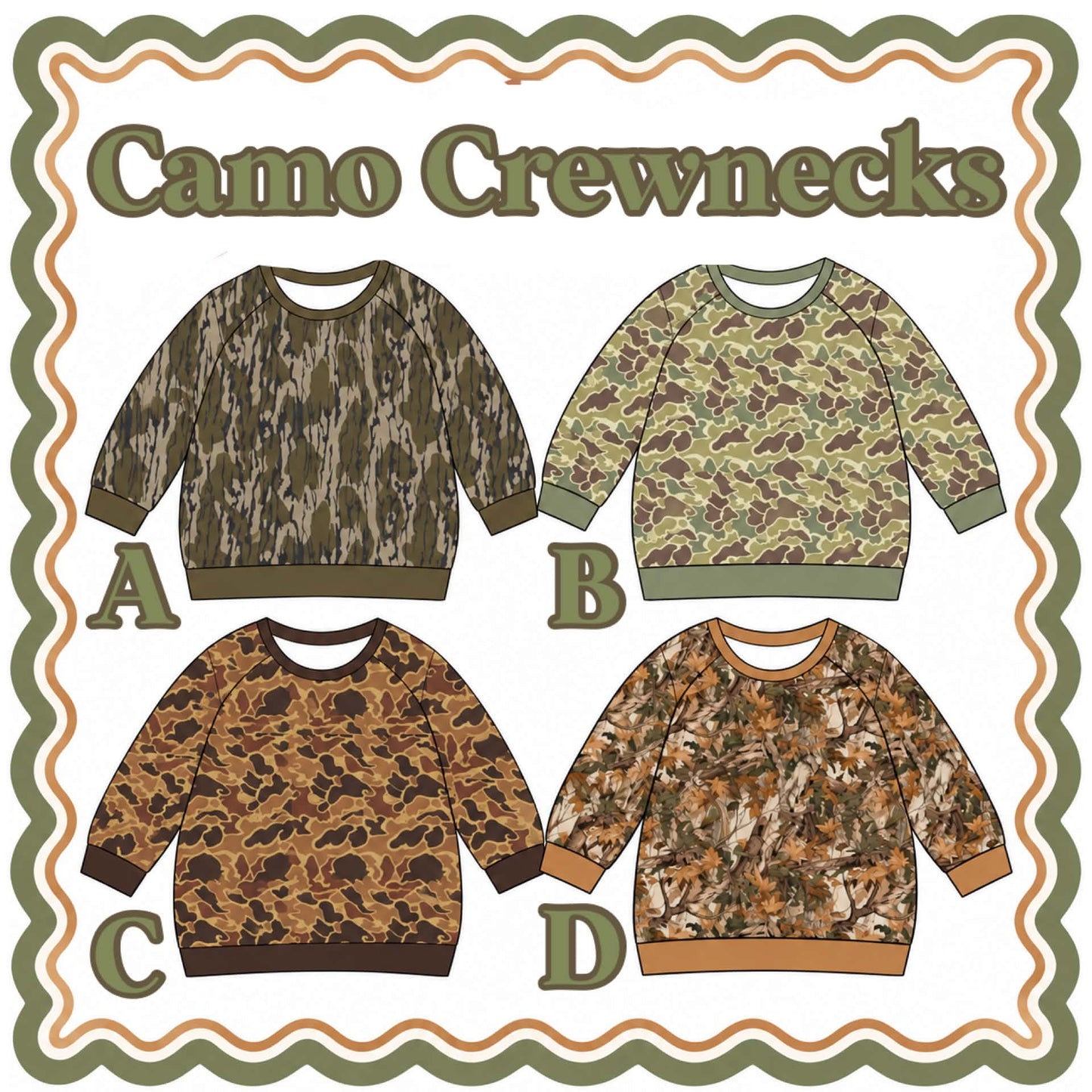 WS PO#38 Camo Crewnecks ETA January to BBB