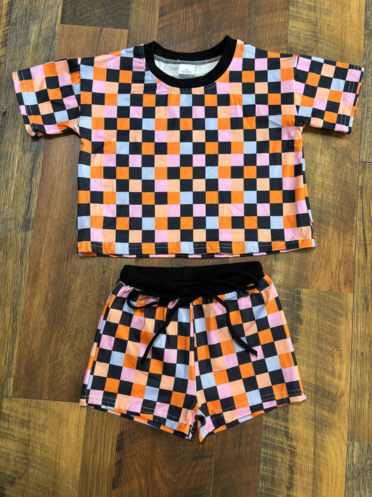 Halloween Lounge Set Checkered