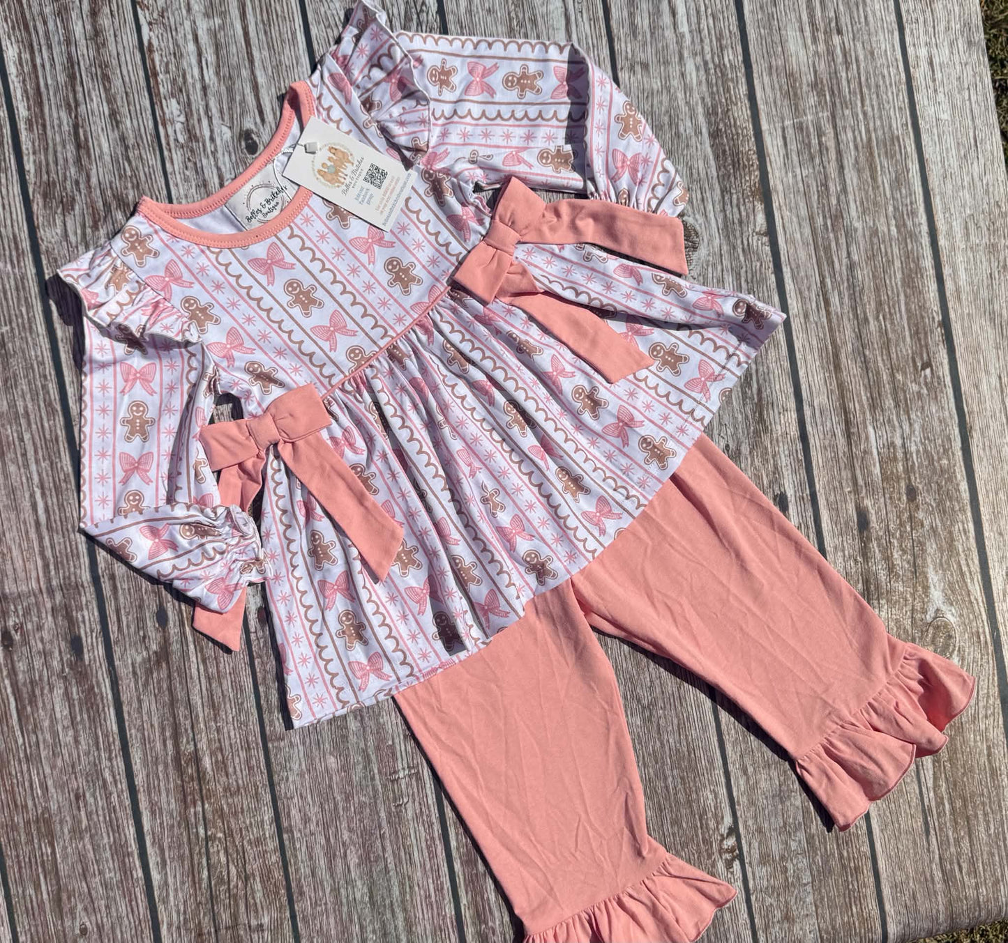 Whimsical Gingerbread Girl Pants Set