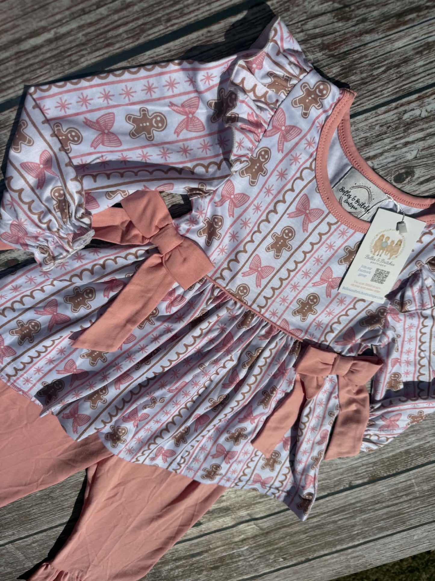 Whimsical Gingerbread Girl Pants Set