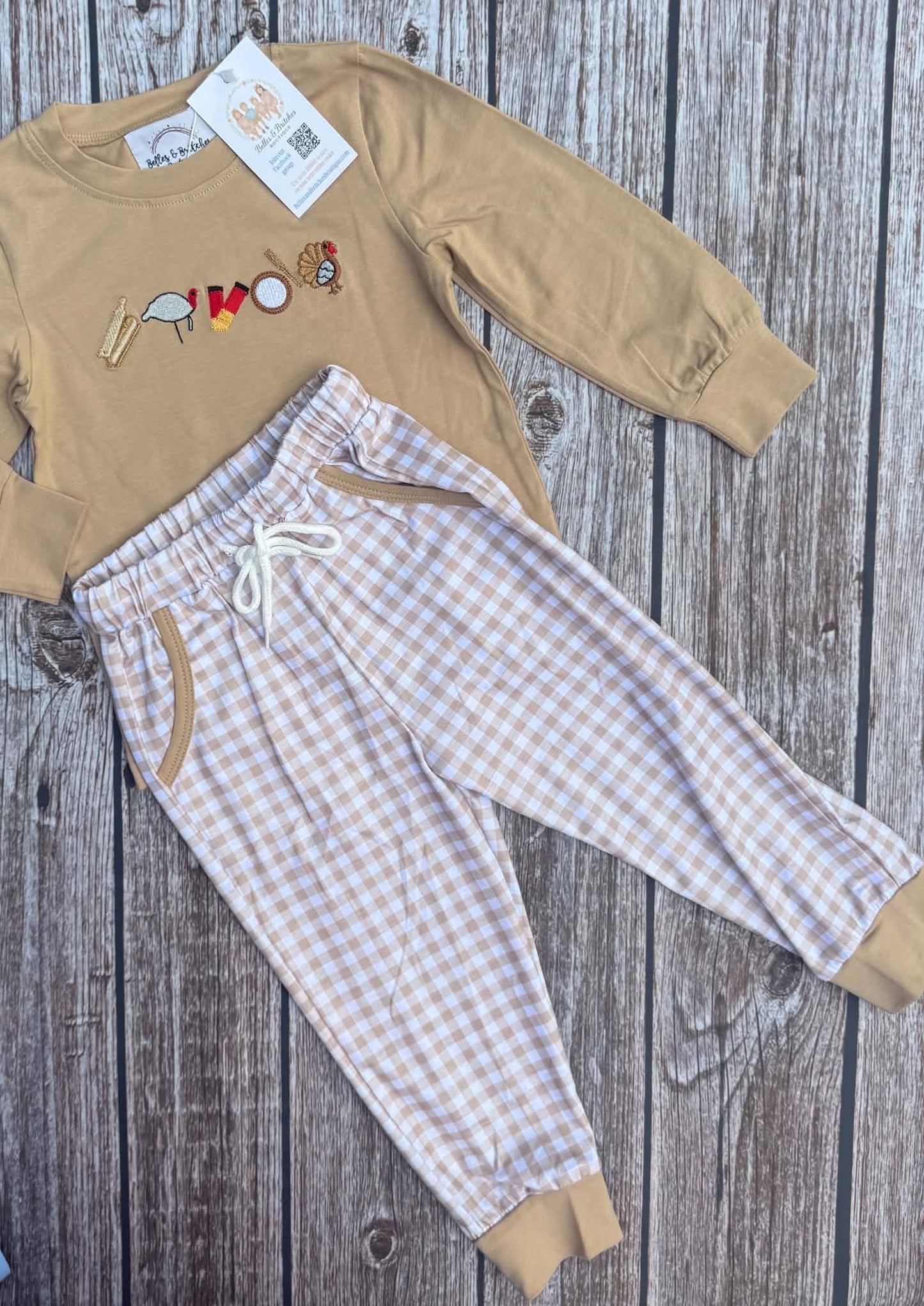 Callin’ All Turkeys Boy Pants Set