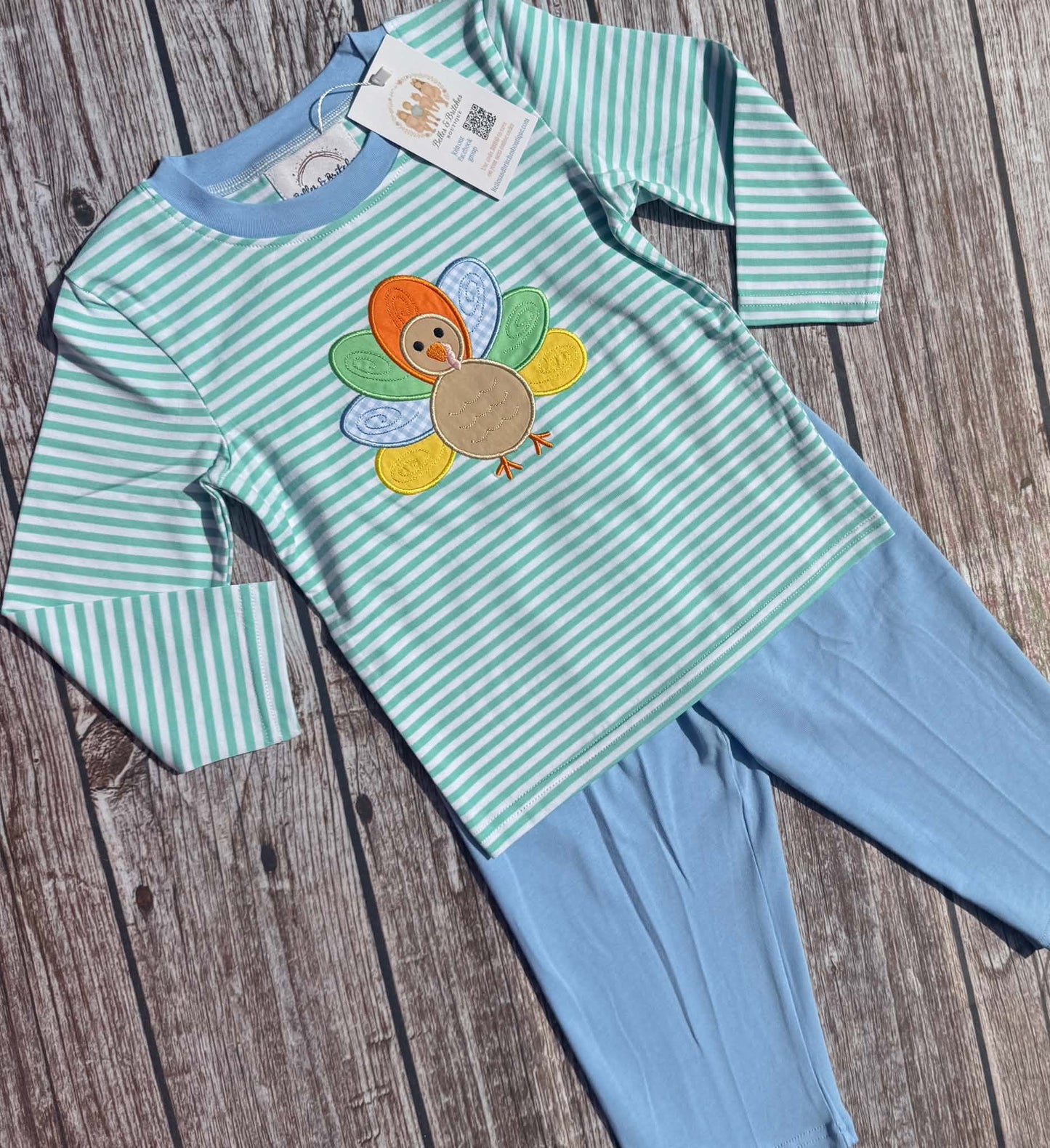 Pastel Turkey Boy Pants Set