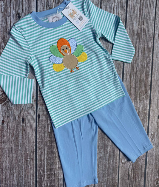 Pastel Turkey Boy Pants Set