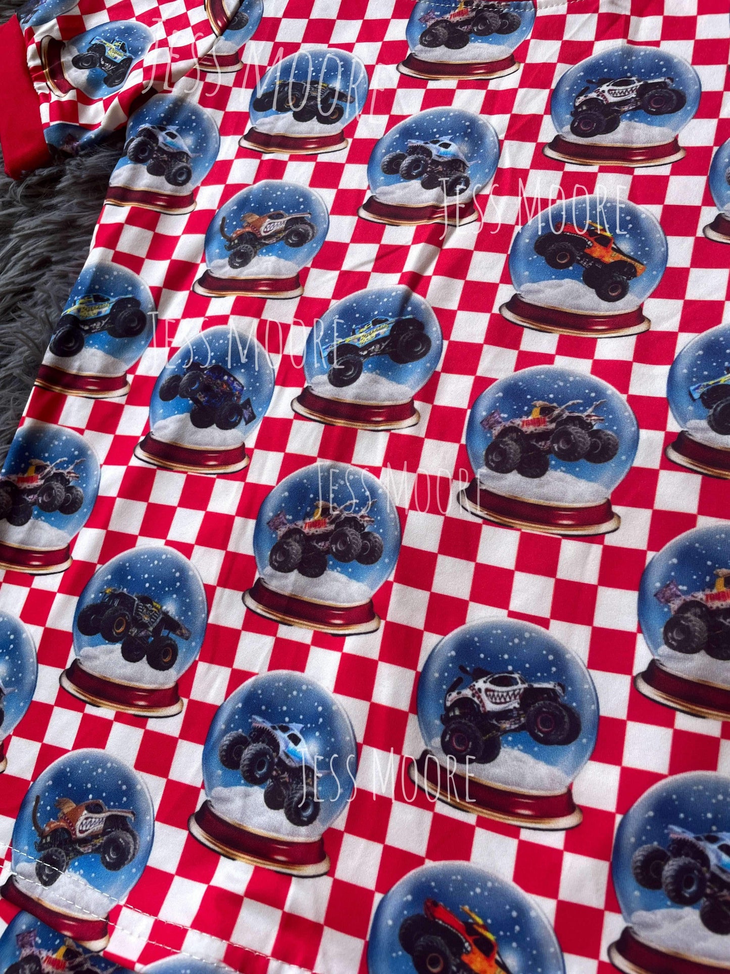 Monster Truck Snowglobe Christmas Jammie’s