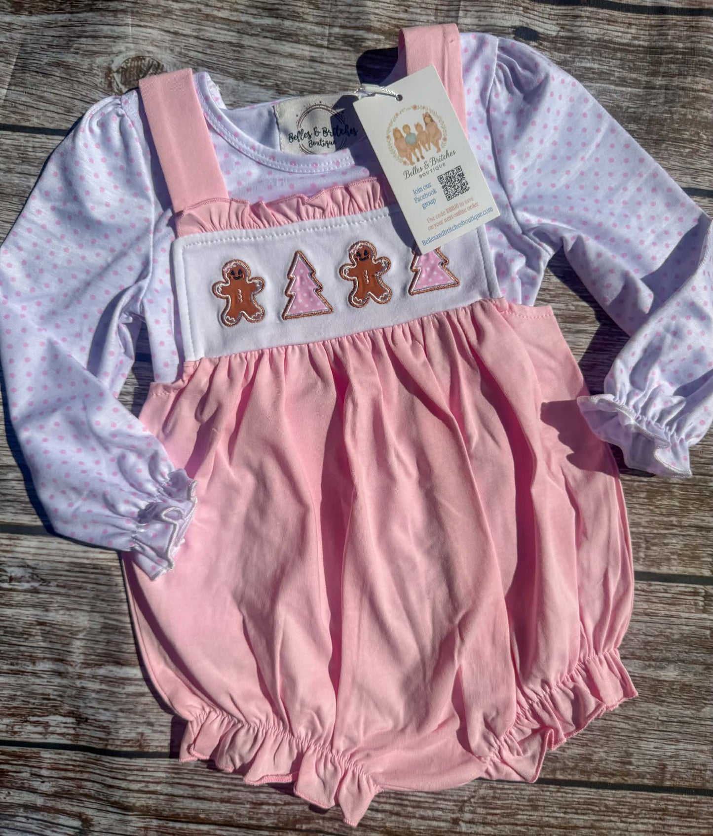 Gingerbread Bitty Dot 2pc Bubble Set