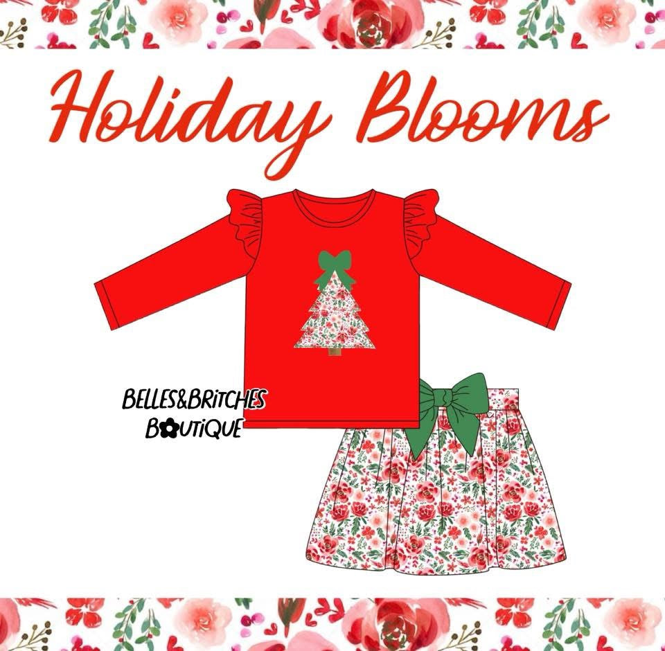 Holiday Blooms Skort Set