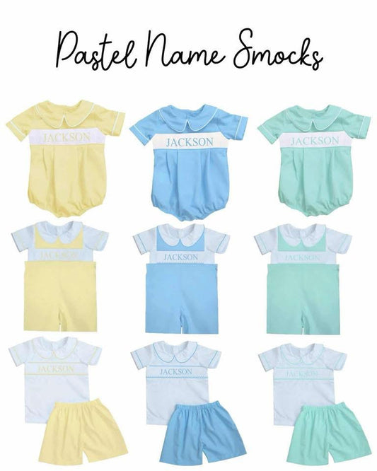 WS PO#51 Pastel Name Smock ETA April to BBB