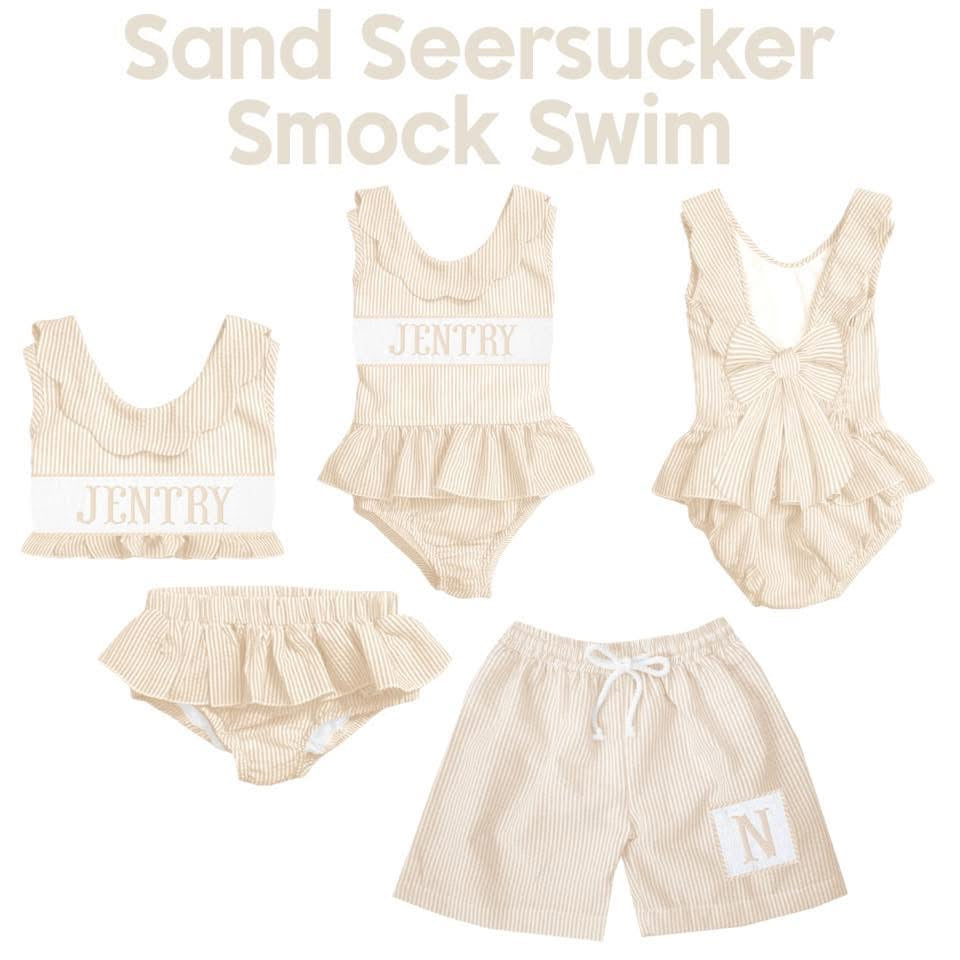 WS PO#51 Seersucker Name Smock Swim ETA April to BBB