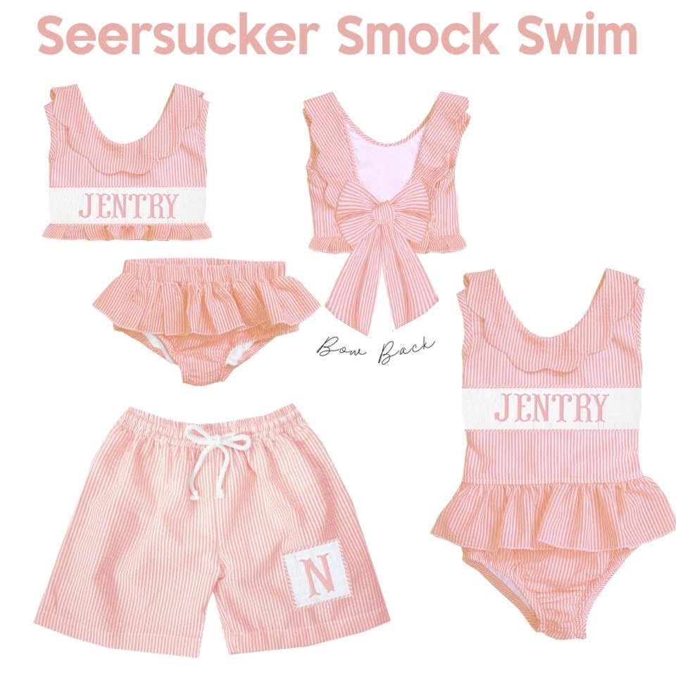 WS PO#51 Seersucker Name Smock Swim ETA April to BBB
