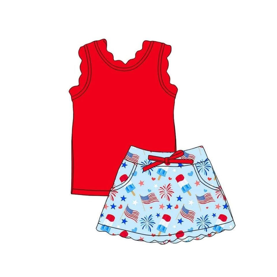 Patriotic Pop Skort Set