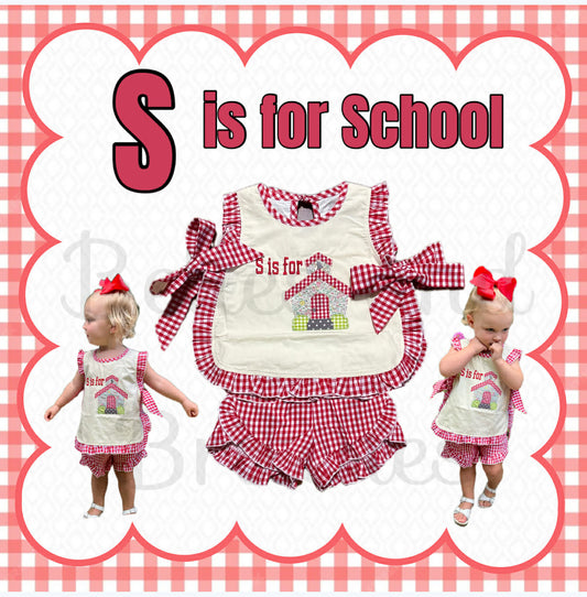 WS PO#56 S is for School ETA Late May to BBB