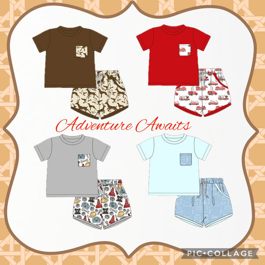 WS PO#9 Adventure Awaits Boy Short Sets ETA Early July to BBB