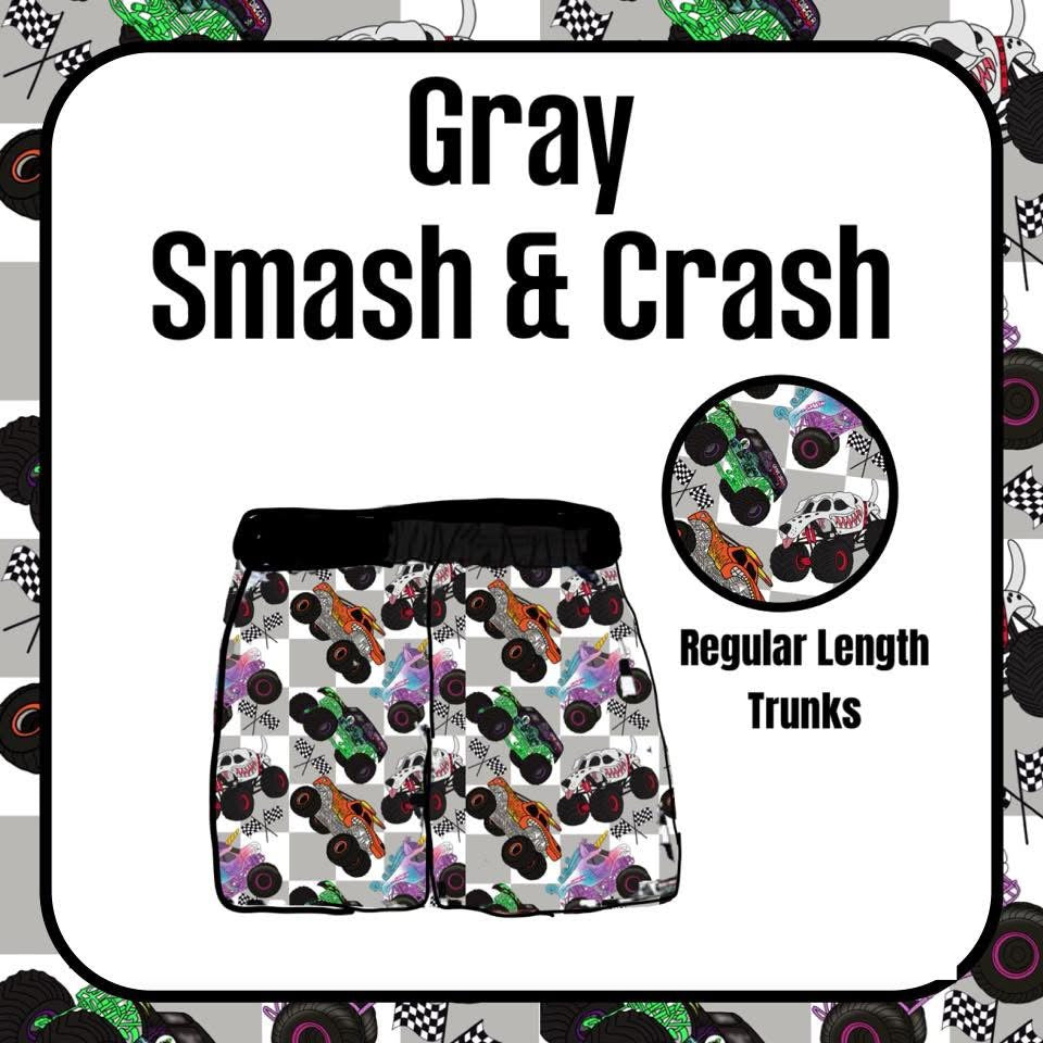 WS PO#56 Gray Smash & Crash Swim Trunks ETA Late May to BBB