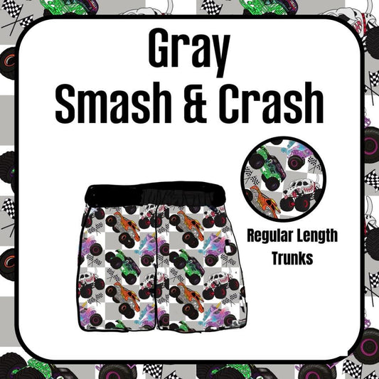 WS PO#56 Gray Smash & Crash Swim Trunks ETA Late May to BBB