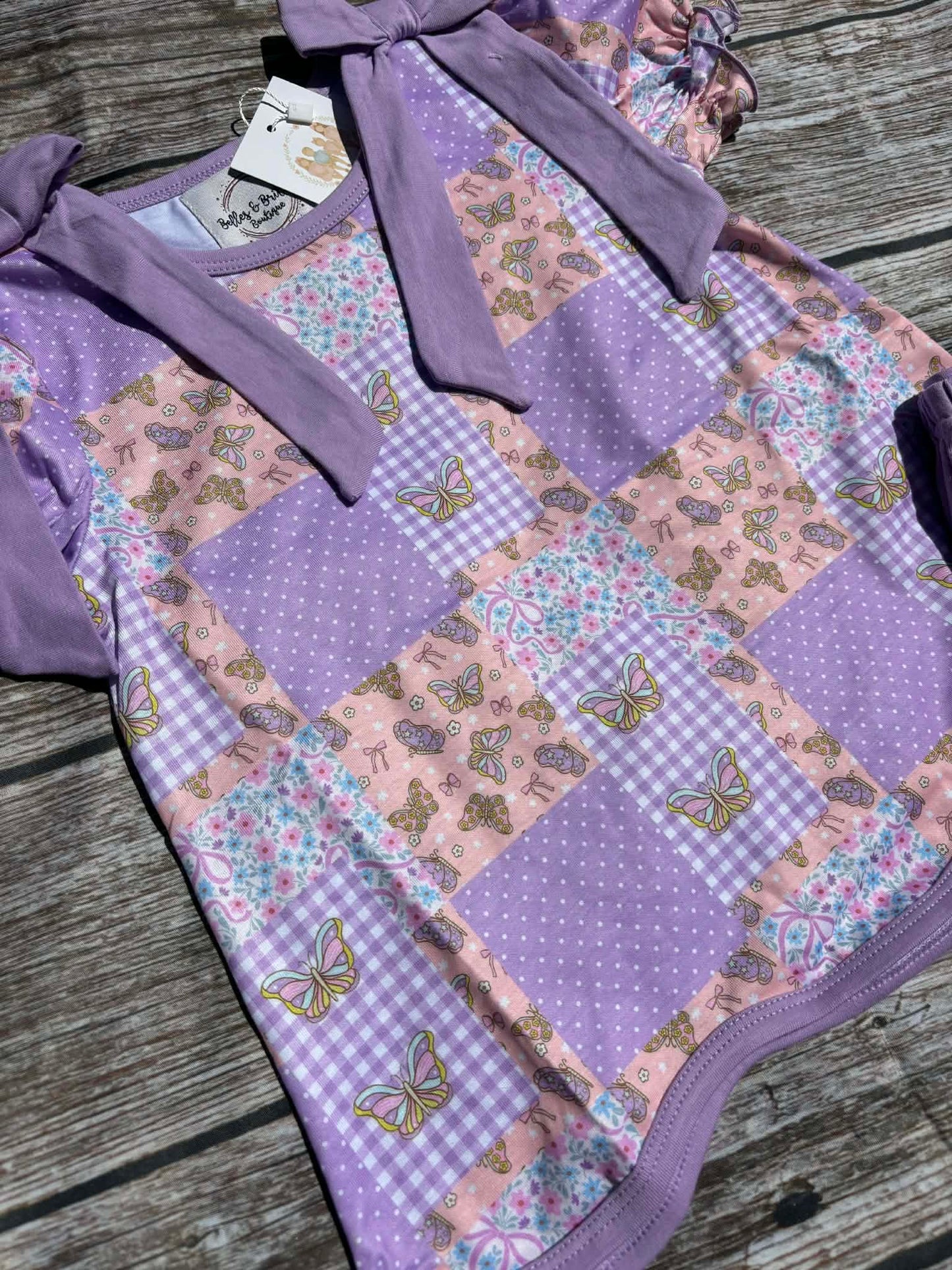 Whimsy Patchwork Girl Short Set