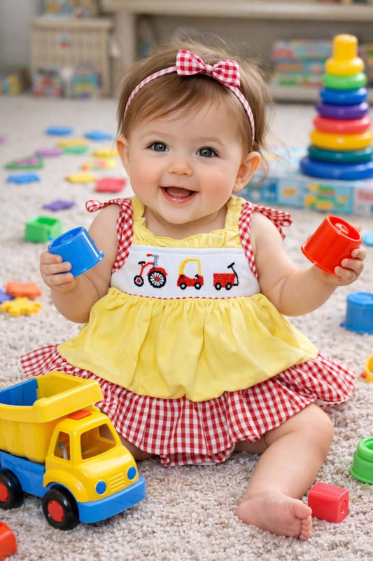 Summer Ride Sibling Smock
