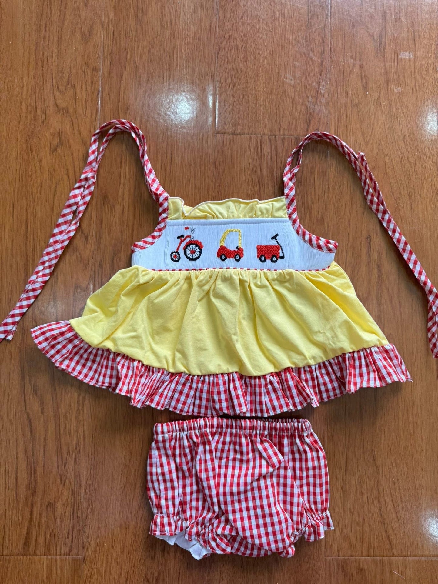 Summer Ride Sibling Smock