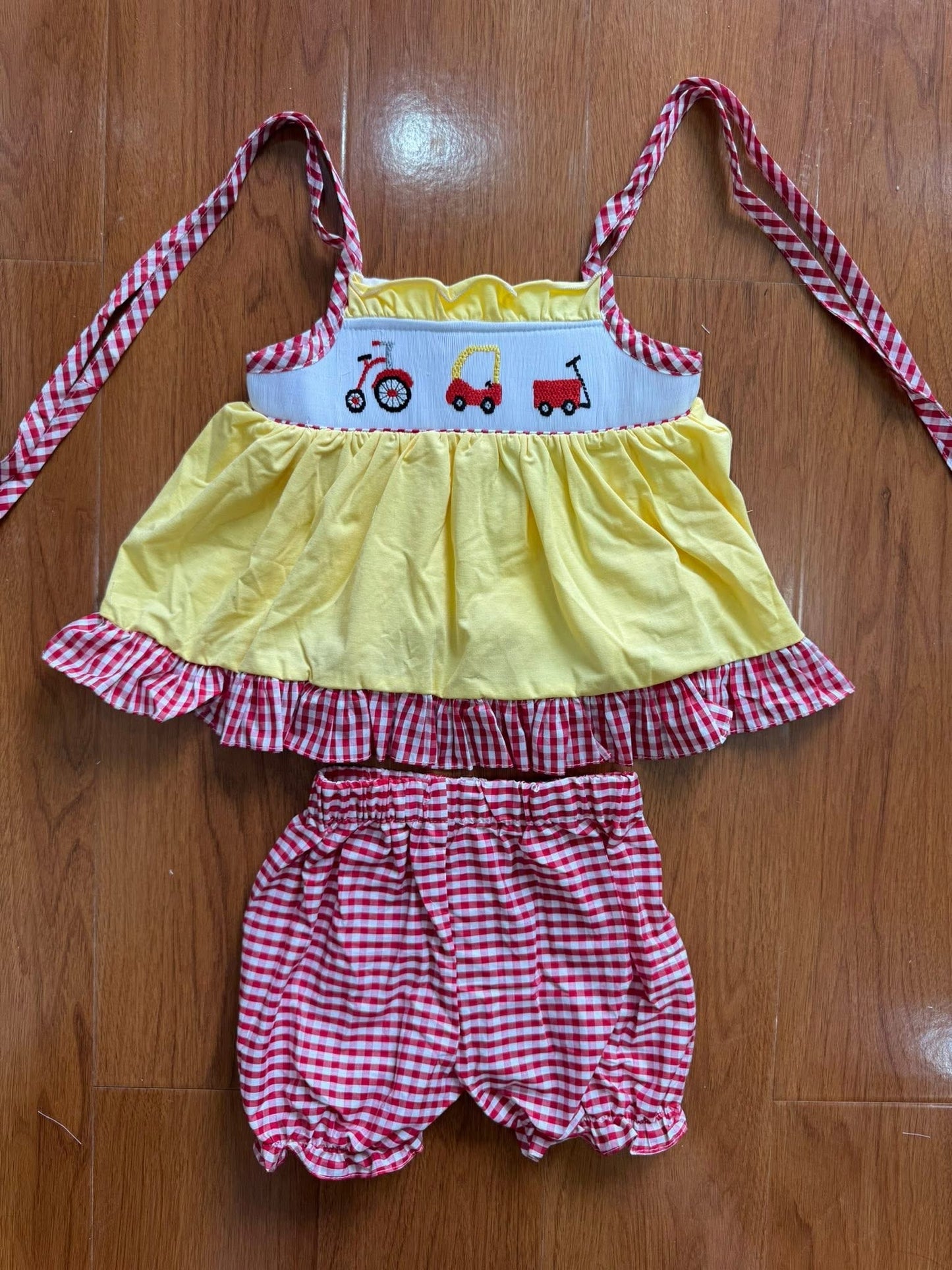 Summer Ride Sibling Smock