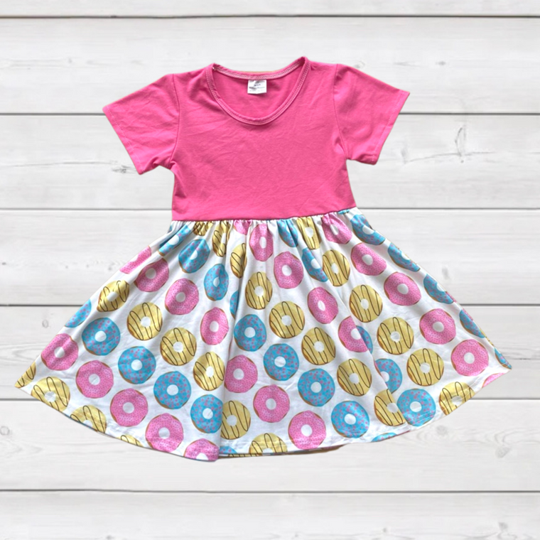 Hot Pink Donut Twirl Dress