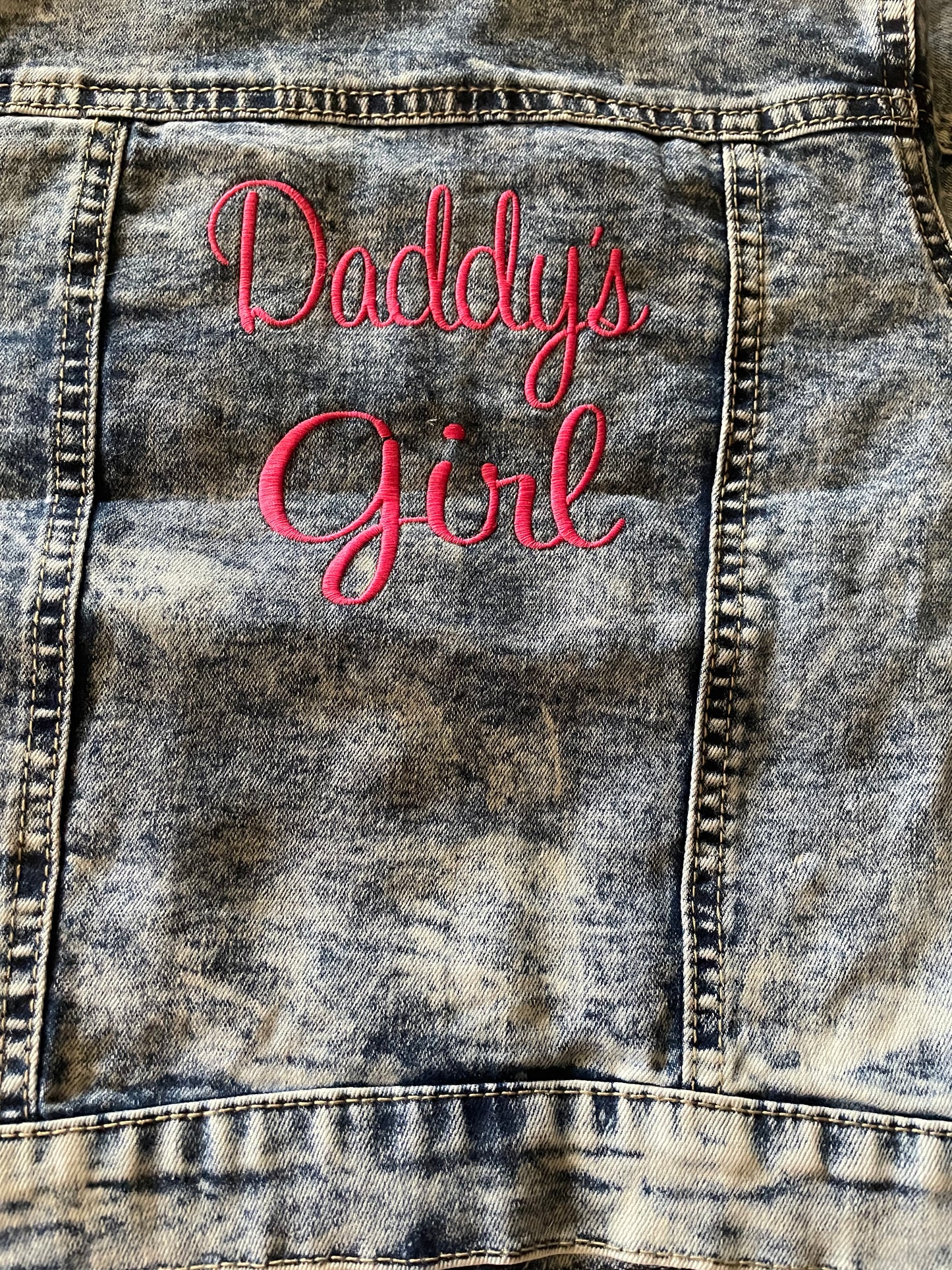 Image of Daddy’s Girl Denim Jacket close up