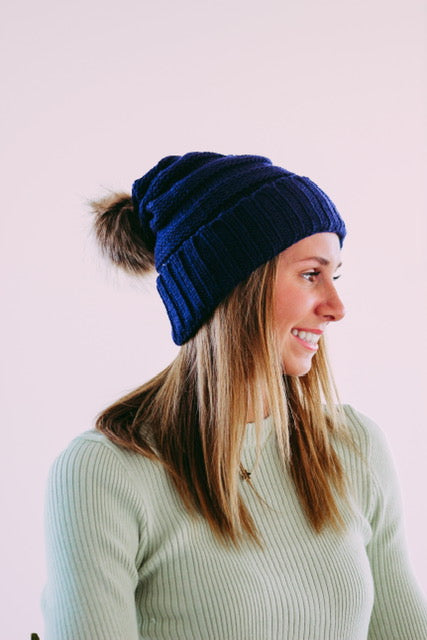 Paisley PomPom Beanie