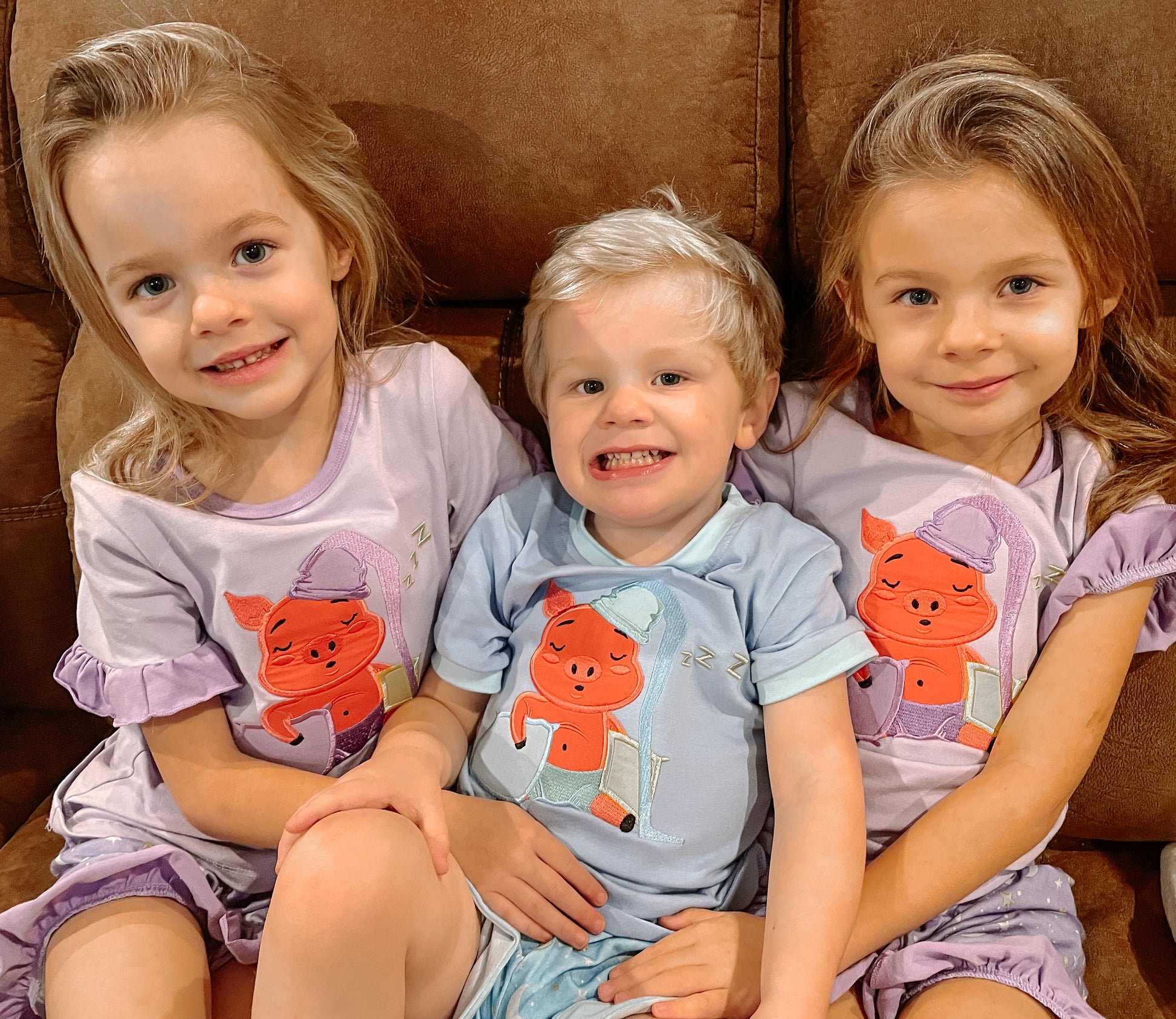 image of children wearing Bed Hog Boy Jammies