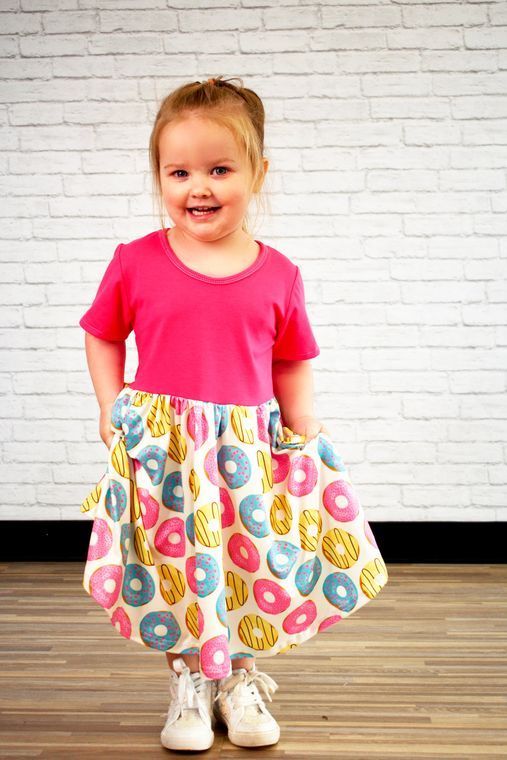 Hot Pink Donut Twirl Dress