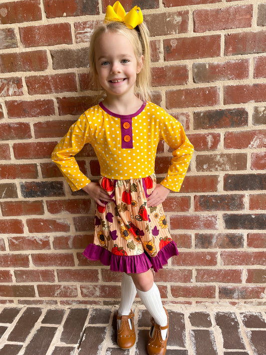 Polka Dot & Pumpkins Dress