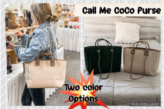 Collage of CoCo Purse