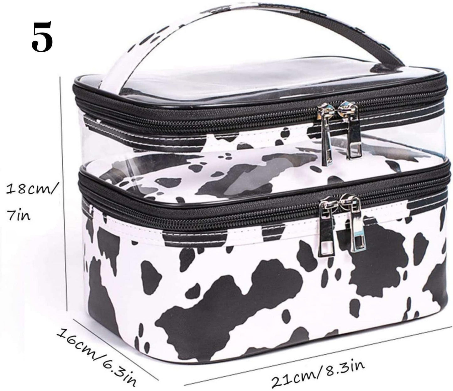 Image of Cosmetic Bag Cow Print