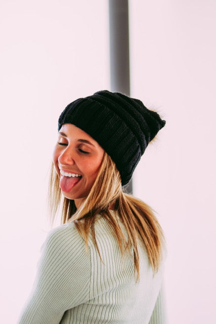 Paisley PomPom Beanie