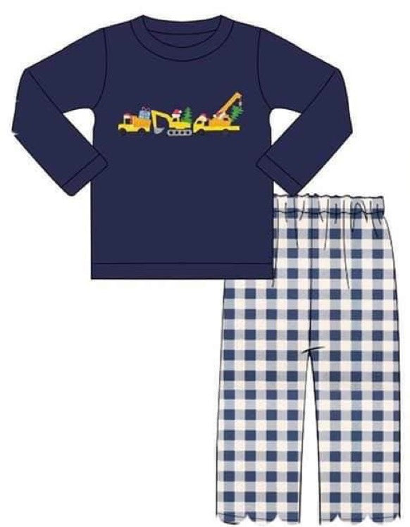 Image of Construction Christmas Boy Pant Set