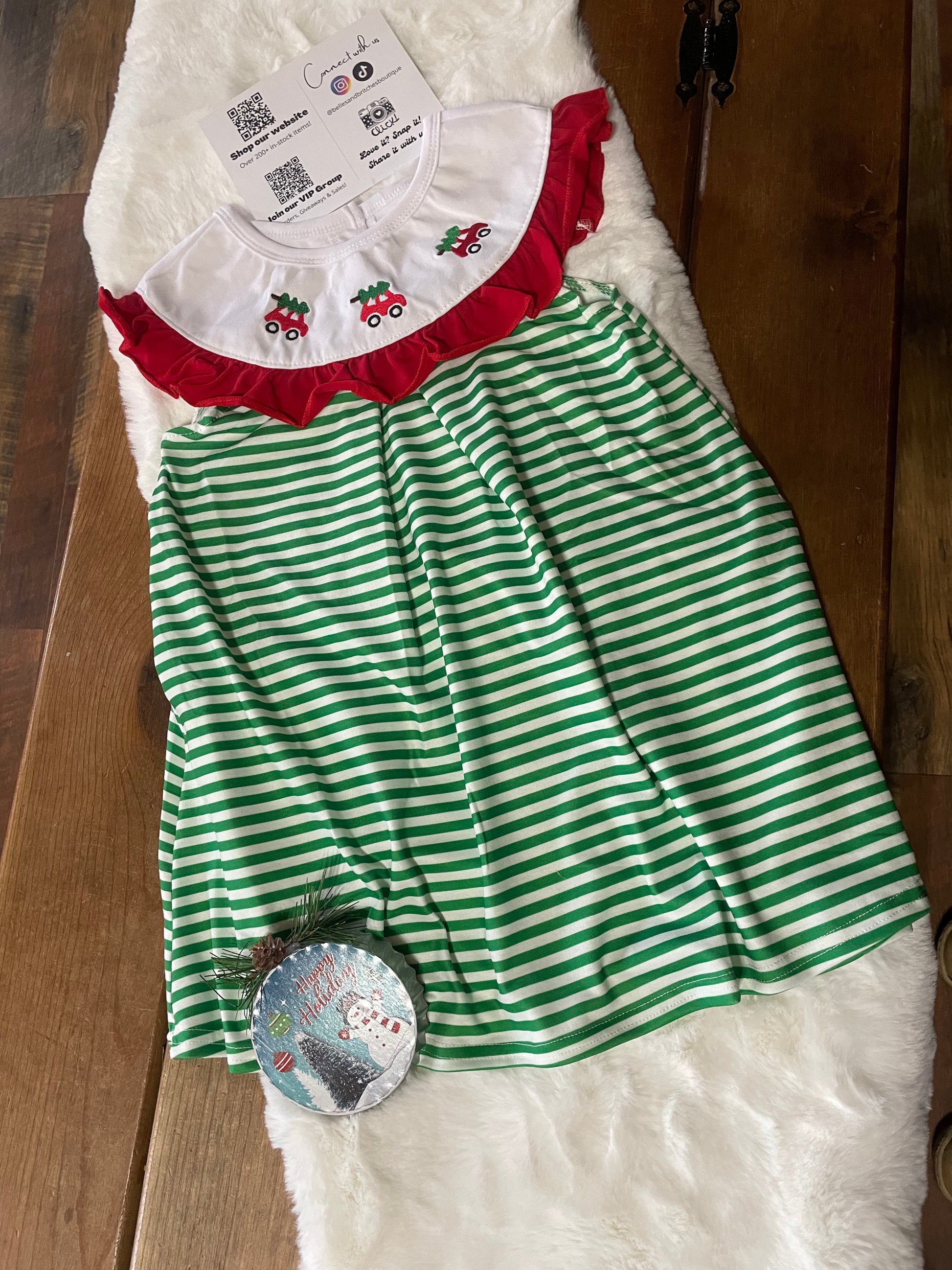 Image of Christmas Tree Vehicle Trio Dress